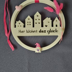 Türschmuck pinkes Band